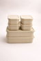 Hermia Juego de cajas de almacenamiento BU0054, 6 piezas, Crema